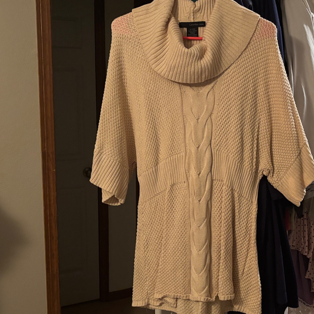 Chico's Cream Cable Knit Cardigan